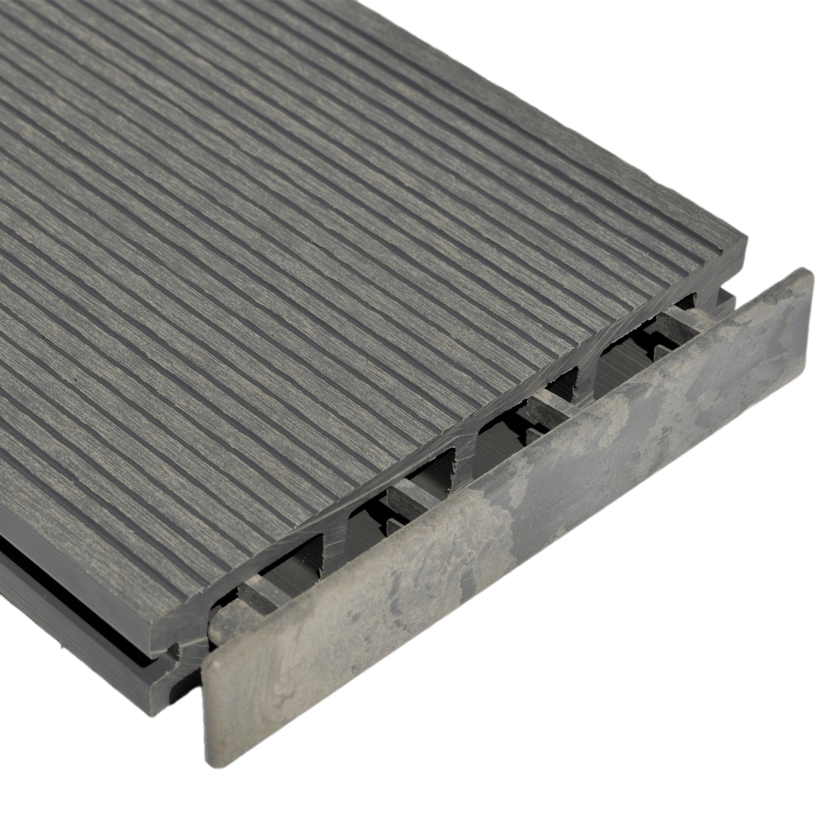 Light Grey/Stone Grey Plastic Composite Decking End Cap to suit 146mm